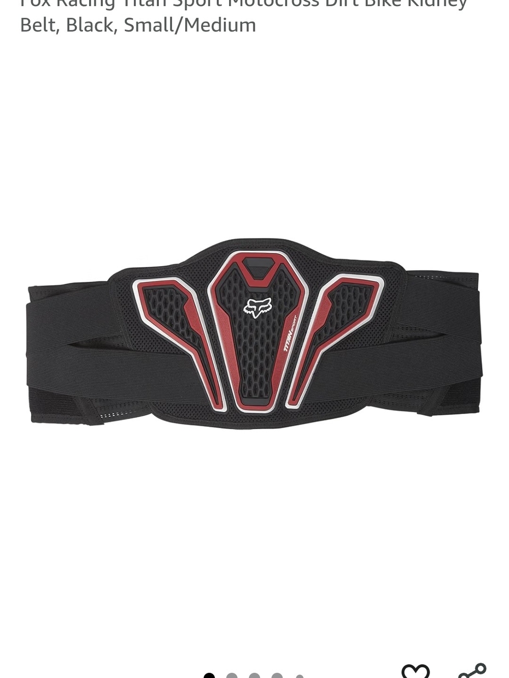 Fox Black and Red Motocross Kidney Belt